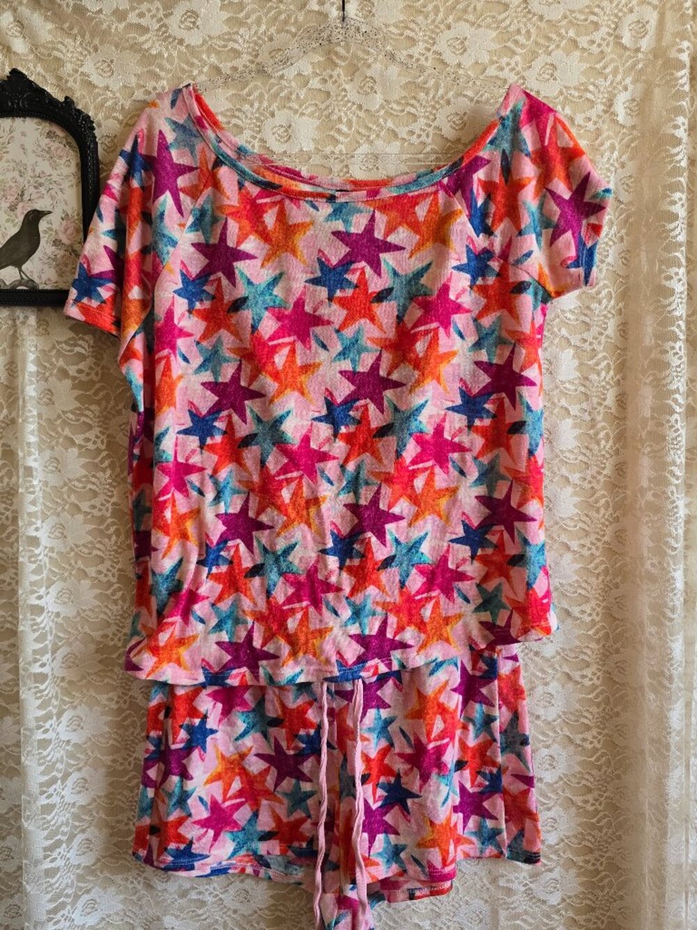 Torrid Multi-Color Drop Shoulder Star PJ - Lounge Set - Girlhoodcore - Y2K